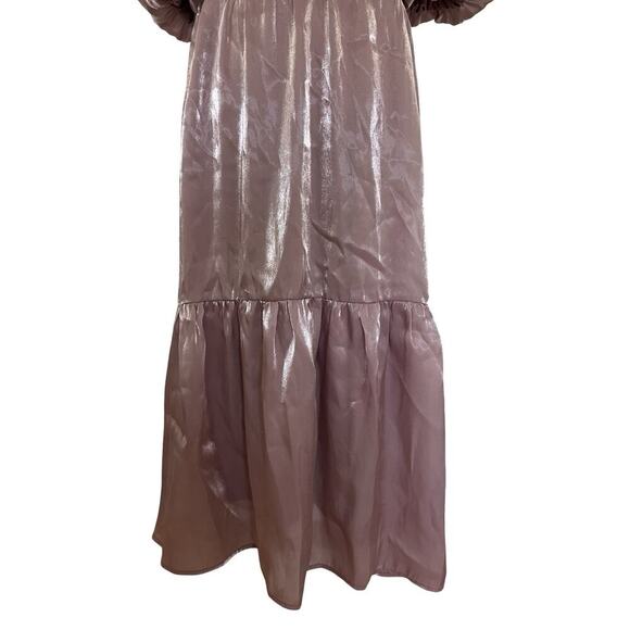 Polagram Shimmer Tiered Wrap Maxi Dress Size XXL Lavender Fairy Festive Event - Picture 3 of 8